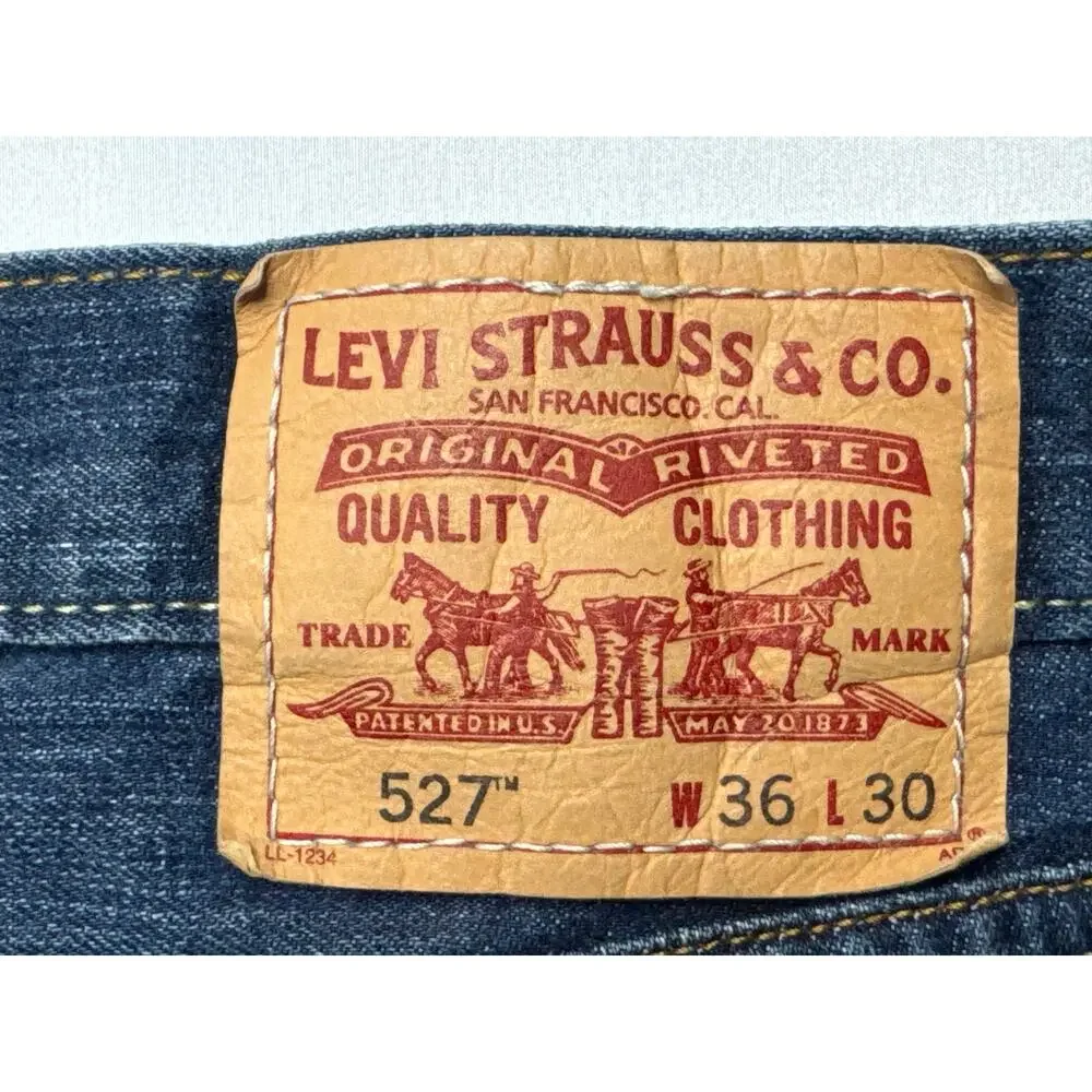 Levi's‎ 527 Men's Low Rise Bootcut Blue Jeans- Size 36x30 (36x31)
